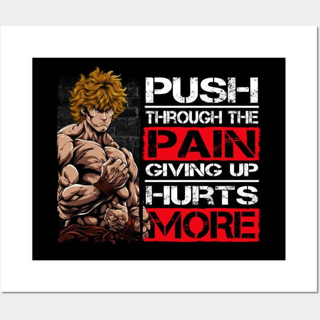 Martial Arts Fighter Motivation Quotes - Anime Shirt Wall Art by KAIGAME Art